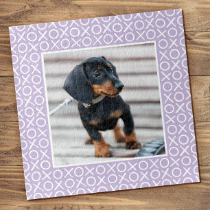XOXO Pinselstrich Individuelles Hunde-Foto Lila Mo Puzzle
