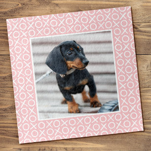 XOXO Pinselstrich Individuelles Hundebild Rosa Mod Puzzle
