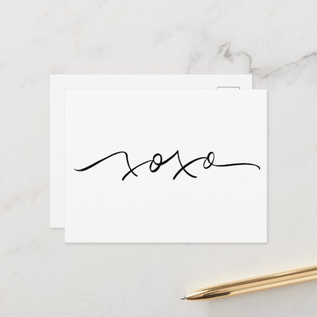 XOXO Postkarte (Vorderseite/Rückseite Beispiel)