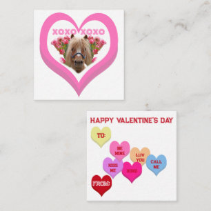 XOXO Pretty Pony Conversation Hearts Valentinstag Mitteilungskarte