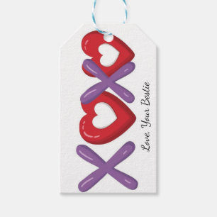 XOXO Print-Geschenkanhänger, Valentinstag Geschenkanhänger