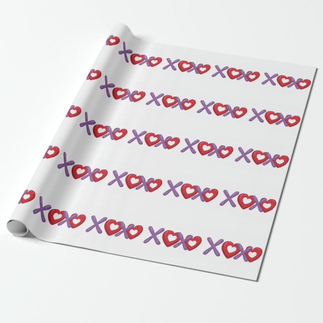 XOXO Print gift wrap,Valentines Day  Geschenkpapier (Ungerollt)