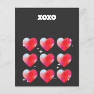 Xoxo romantischen roten Herzen Valentinstag Flyer