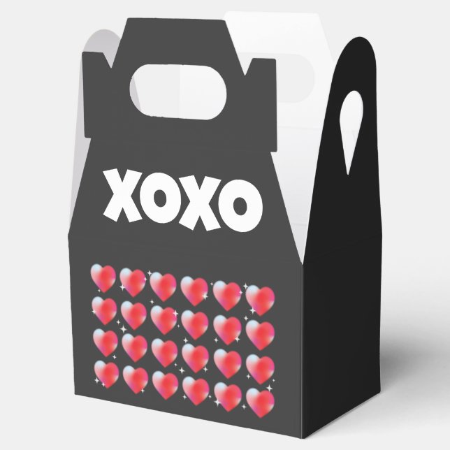 Xoxo romantischen roten Herzen Valentinstag Geschenkschachtel (Geöffnet)