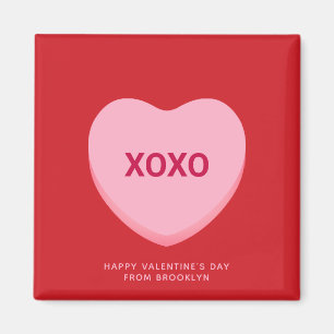 XOXO Rosa Gespräch Herz Valentinstag Magnet