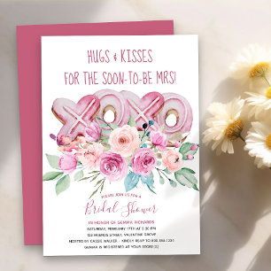 XOXO Rosa Kekse Hübsche Florale Brautparty Einladung