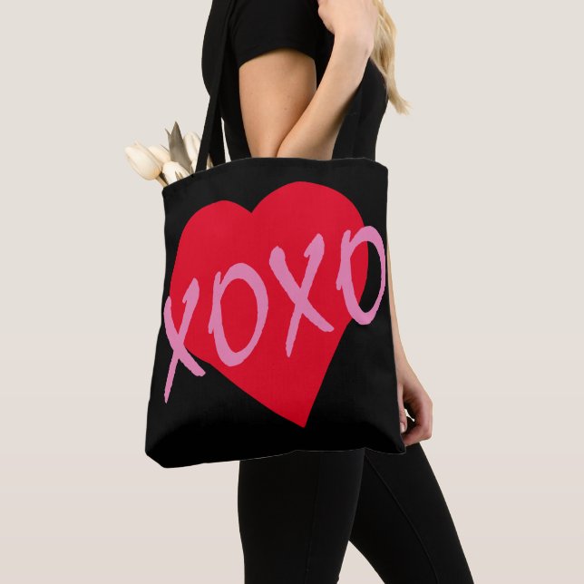 XOXO Rosa Valentine Rotes Herz Modernes Schwarzes (Von Nahem)