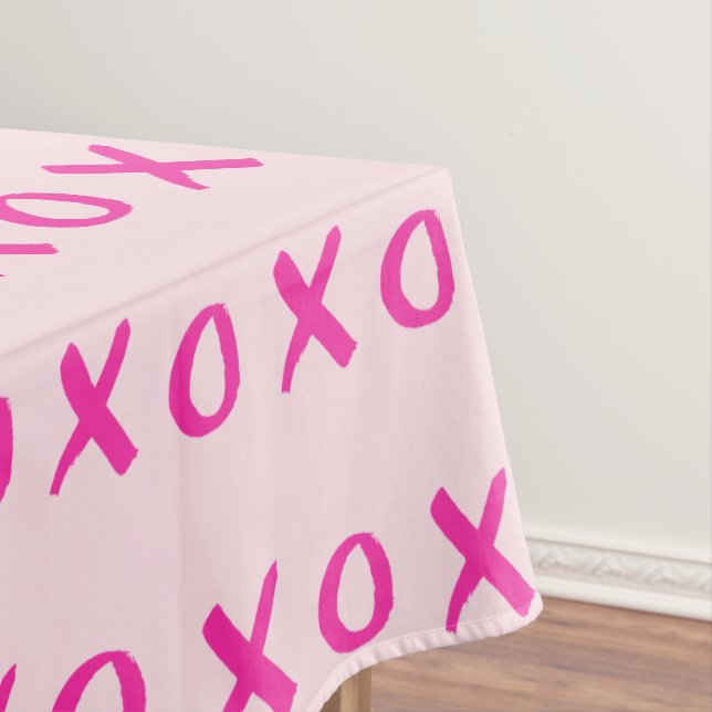 XOXO rosa Valentinstag Tischdecke (Beispiel)