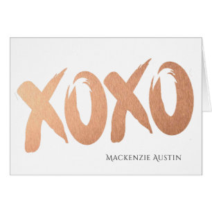 XOXO Rose Gold   Chic Glam Girly Brushstroke Liebe