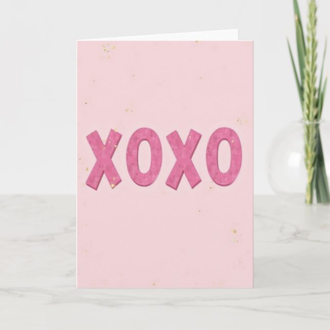 Xoxo Rosé-Karte Karte (Vorderseite)