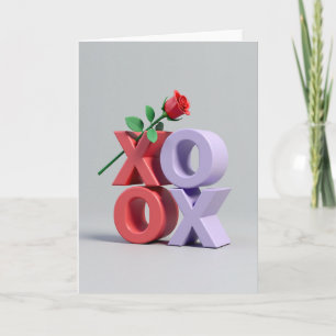 Xoxo Rote Rosen Liebeskarte Karte