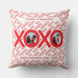 XOXO roter Valentinstag-Foto-Wurfkissen Kissen