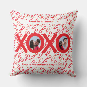 XOXO roter Valentinstag-Foto-Wurfkissen Kissen