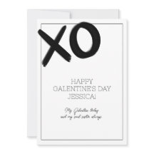 XOXO Schwarz und Weiß Bestie Name Galentinstag