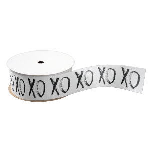 XOXO Schwarz und Weiß Ripsband