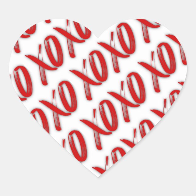 XOXO Sexy rote Aufkleber (Vorderseite)