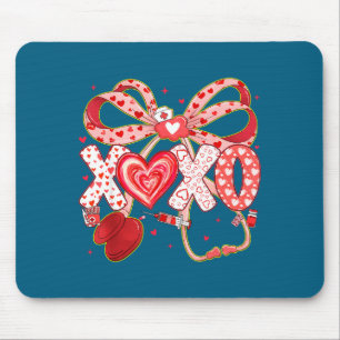Xoxo Stethoskop Valentinstag rn pct cna Krankensch Mousepad