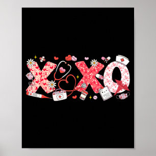 Xoxo Stethoskop Valentinstag Rn Pct Cna Krankensch Poster