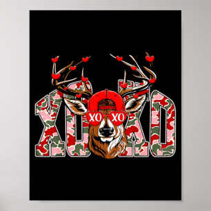 Xoxo Tarn Camo-Bock-Hirsch-Jagd Valentinstag Junge Poster