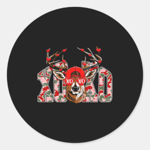 Xoxo Tarn Camo-Bock-Hirsch-Jagd Valentinstag Junge Runder Aufkleber