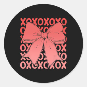 Xoxo The Original Love Letters Retro Kariert Valen Runder Aufkleber