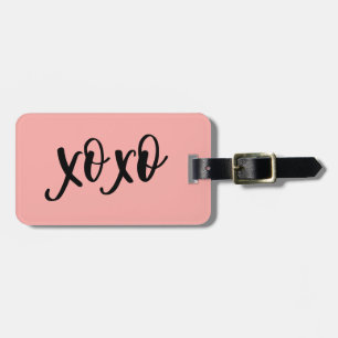 XOXO Typografie Pink Gepäckanhänger