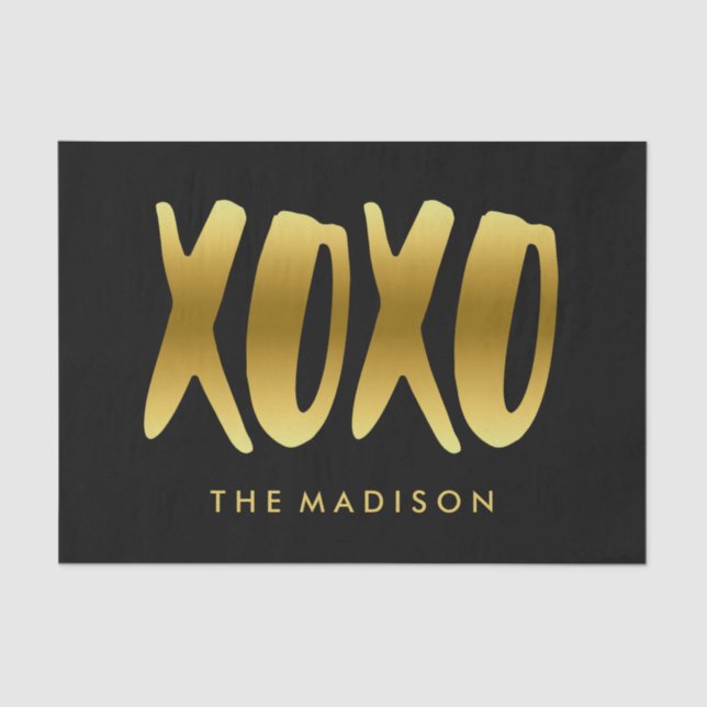 XOXO umarmt und küsst Seidenpapier (Vorderseite)