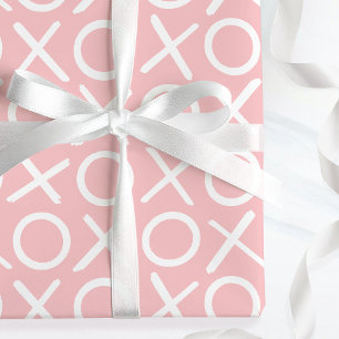 XOXO Umarmungen & Küsse Pink Geburtstags-Pinsel Sc Geschenkpapier