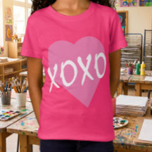 XOXO Umarmungen Küsse Rosa Herz Heiß Rosa Mädchen-