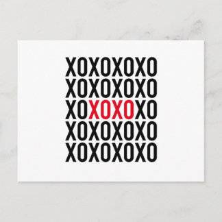 XOXO, Umarmungen und Küsse, Wortkunst, Textdesign Postkarte