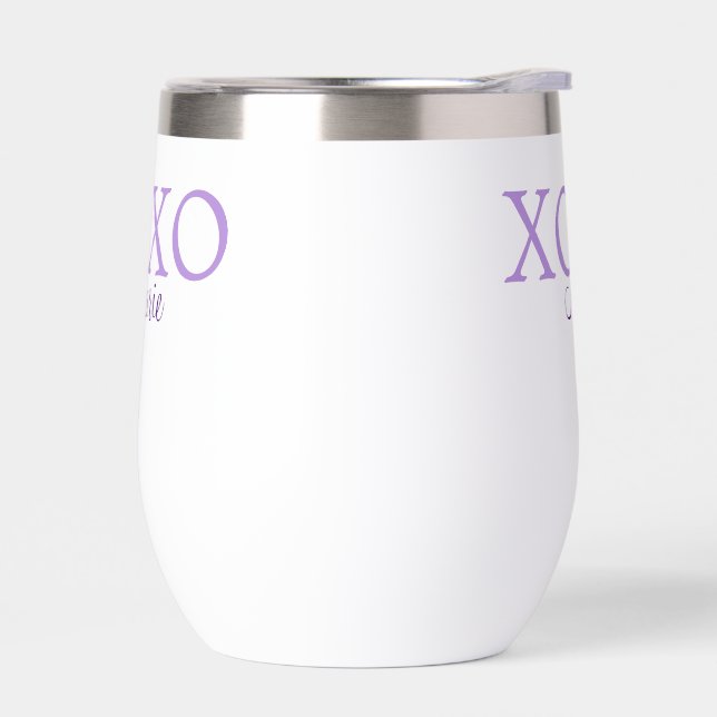 Xoxo valentin Tag hinzufügen Name lila Pastel mini (Links)