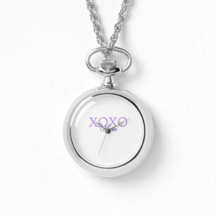 Xoxo valentin Tag hinzufügen Name lila Pastel mini Armbanduhr