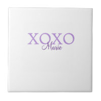 Xoxo valentin Tag hinzufügen Name lila Pastel mini