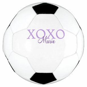 Xoxo valentin Tag hinzufügen Name lila Pastel mini Fußball