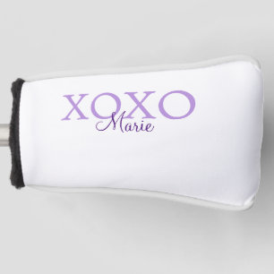 Xoxo valentin Tag hinzufügen Name lila Pastel mini Golf Headcover