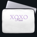 Xoxo valentin Tag hinzufügen Name lila Pastel mini Laptopschutzhülle<br><div class="desc">schönes Design</div>