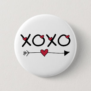 XOXO Valentine Button
