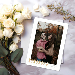 XOXO Valentine Fotokarte Einladung