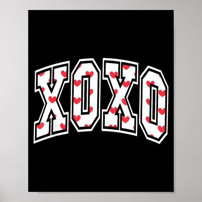 Xoxo Valentine Heart Retro Valentine For Men Women Poster (Vorne)