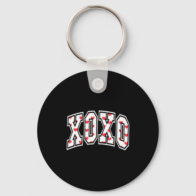 Xoxo Valentine Heart Retro Valentine For Men Women Schlüsselanhänger (Vorderseite)