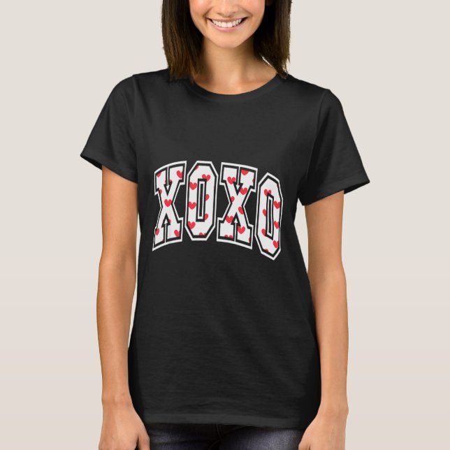 Xoxo Valentine Heart Retro Valentine For Men Women T-Shirt (Vorderseite)