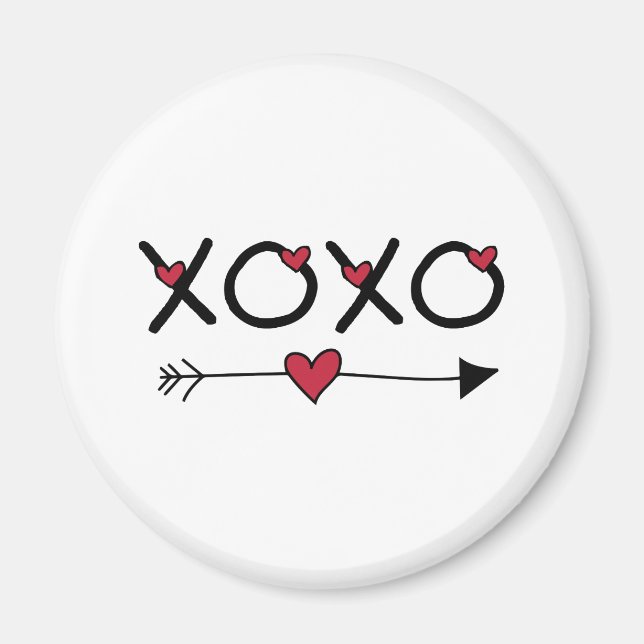 XOXO Valentine Magnet (Vorne)