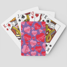 XOXO Valentine Rosa Herzmuster Lila