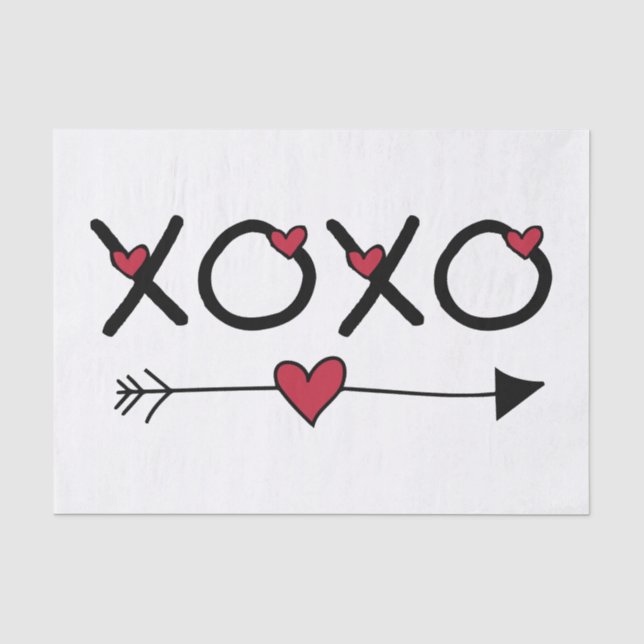 XOXO Valentine Seidenpapier (Vorderseite)