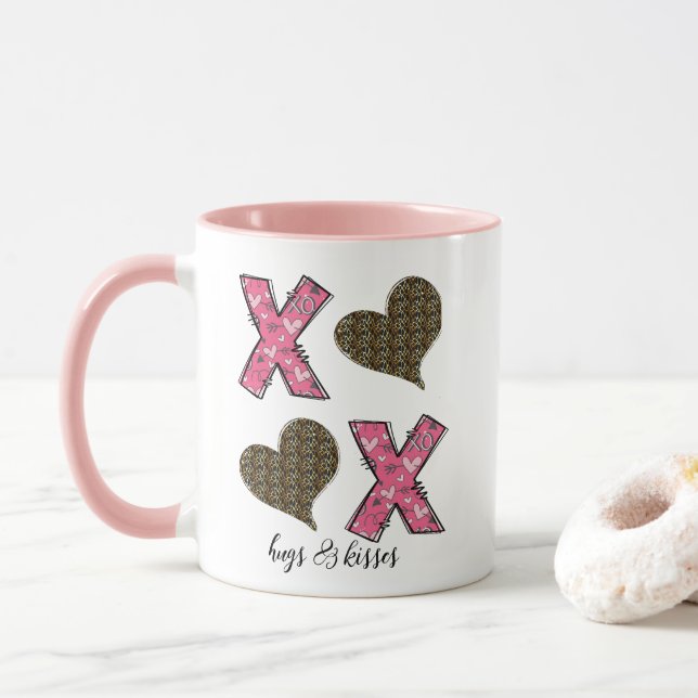 XOXO Valentine Tasse - Hugs Kisses Geschenk für Be (Mit Donut)