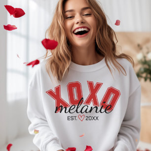 XOXO Valentine's Design Date Met Sweatshirt