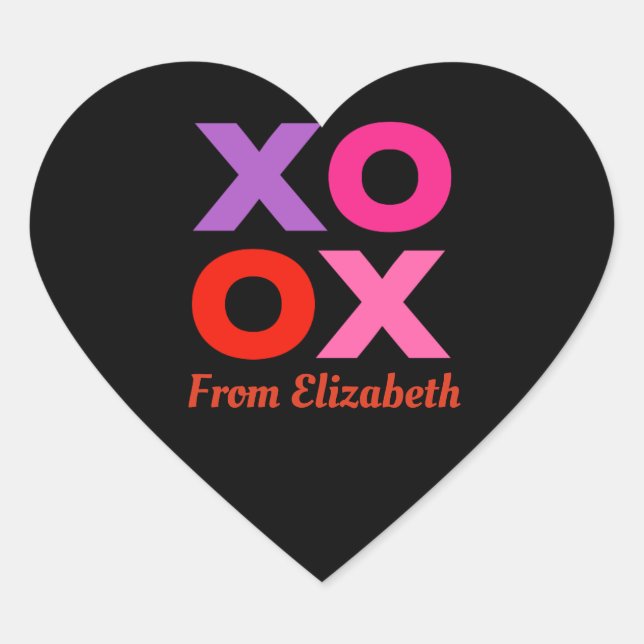 XOXO Valentines Heart Sticker (Vorderseite)