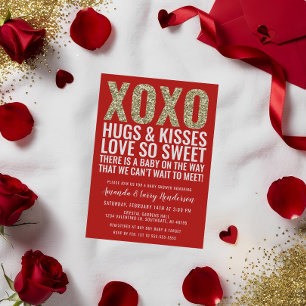 XOXO Valentinstag-Baby-Shower-Einladung Einladung