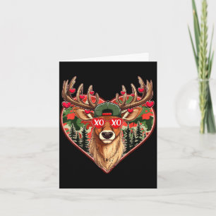 Xoxo Valentinstag Bock Tarnung Hirsch Retro-Jagd Karte