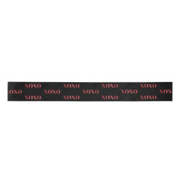 XOXO Valentinstag Chic Schwarz Rot Glitter Satinband